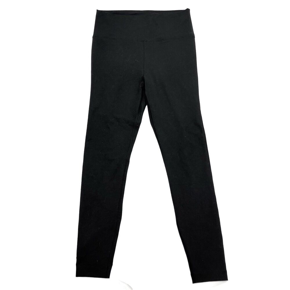 OUTDOOR VOICES Stretch Polyester Knit Yoga Legging Coolmax Lined M Black EUC B1